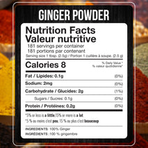 Fresh Finest 100% Pure Ground Ginger Root 15.97oz 453g Culinary and Health Benefits Spice