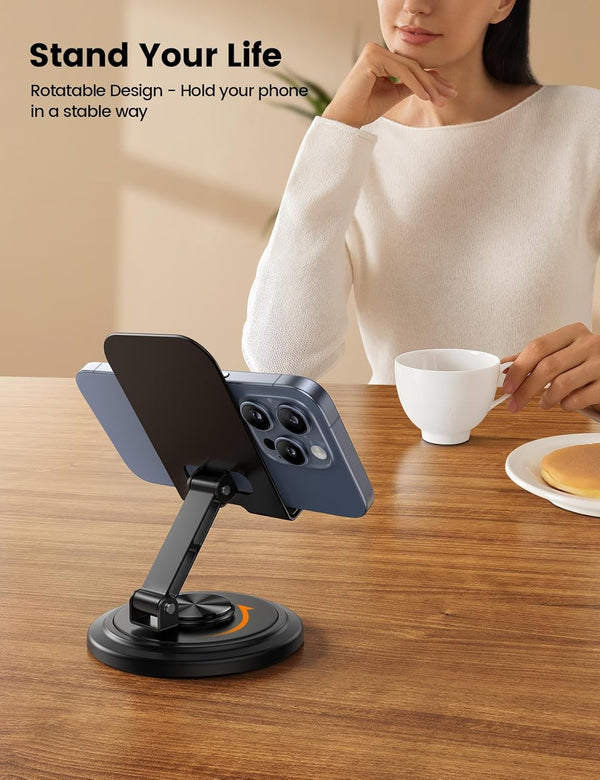 Lamicall Cell Phone Stand for Desk with 360° Rotation and Multi-Angle Adjustment