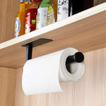ASTOFLI Paper Towel Holder Under Cabinet No Drilling, Self Adhesive Paper Towel Holder Wall Mount for Kitchen Rack, Under Counter Napin Holder No Drill, RV, 304 Stainless Steel 12 Inch Matte Black