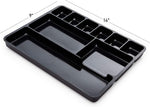 Desk drawer organizer tray with 9 storage compartments for home and office use