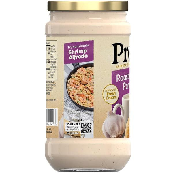 Prego Alfredo Sauce with Roasted Garlic and Parmesan, 14.5 oz Jar