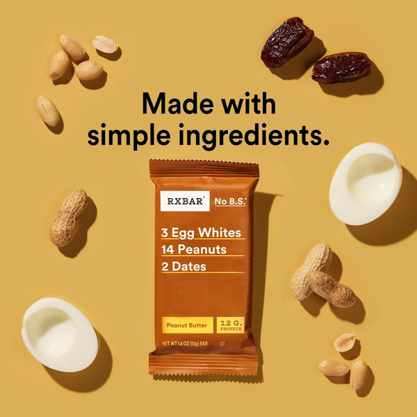 RXBAR Protein Bars, 12g Protein, Gluten Free Snacks, 12 Count, 22oz Box