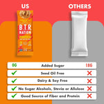 B.T.R Nation Vegan Keto Plant Based Protein Bars - 12 Count, Low Carb, Gluten Free, No Sugar Alcohols, Dairy, Soy