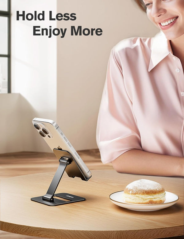 Dual Folding Phone Stand for Desk and Travel, Compatible with iPhone and Nintendo Switch