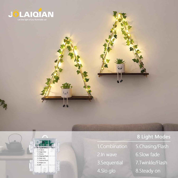 boho-floating-shelves-with-artificial-ivy-led-string-light-set-of-2