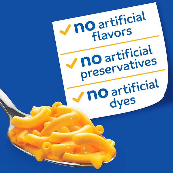 Kraft Original Mac and Cheese, Easy Microwave Dinner Cups, 8 Count, No Artificial Flavors or Preservatives, 2.05 oz