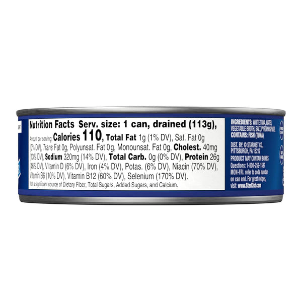Starkist Solid White Albacore Tuna in Water, 5 oz Can, Dolphin Safe, Gluten Free, Keto and Paleo Friendly, 4 Pack