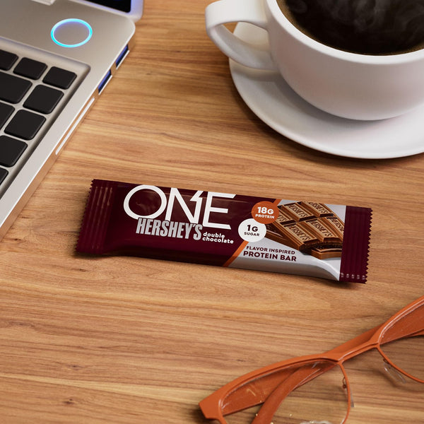 ONE Protein Bars, Hershey's Double Chocolate, Gluten Free, 18g Protein, 12 Pack