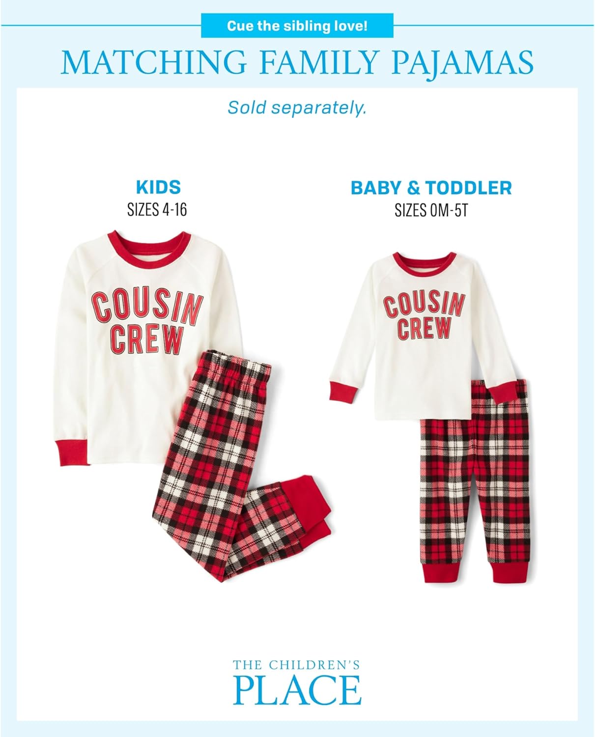 The Children's Place unisex-baby And Kids, Sibling Matching, Christmas Pajama Sets, Fleece