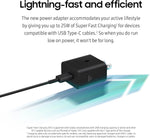 Samsung 25W Wall Charger Power Adapter with Cable, Super Fast Charging, Compact Design, Energy Efficient, Compatible with Galaxy and USB Type C Devices, Black
