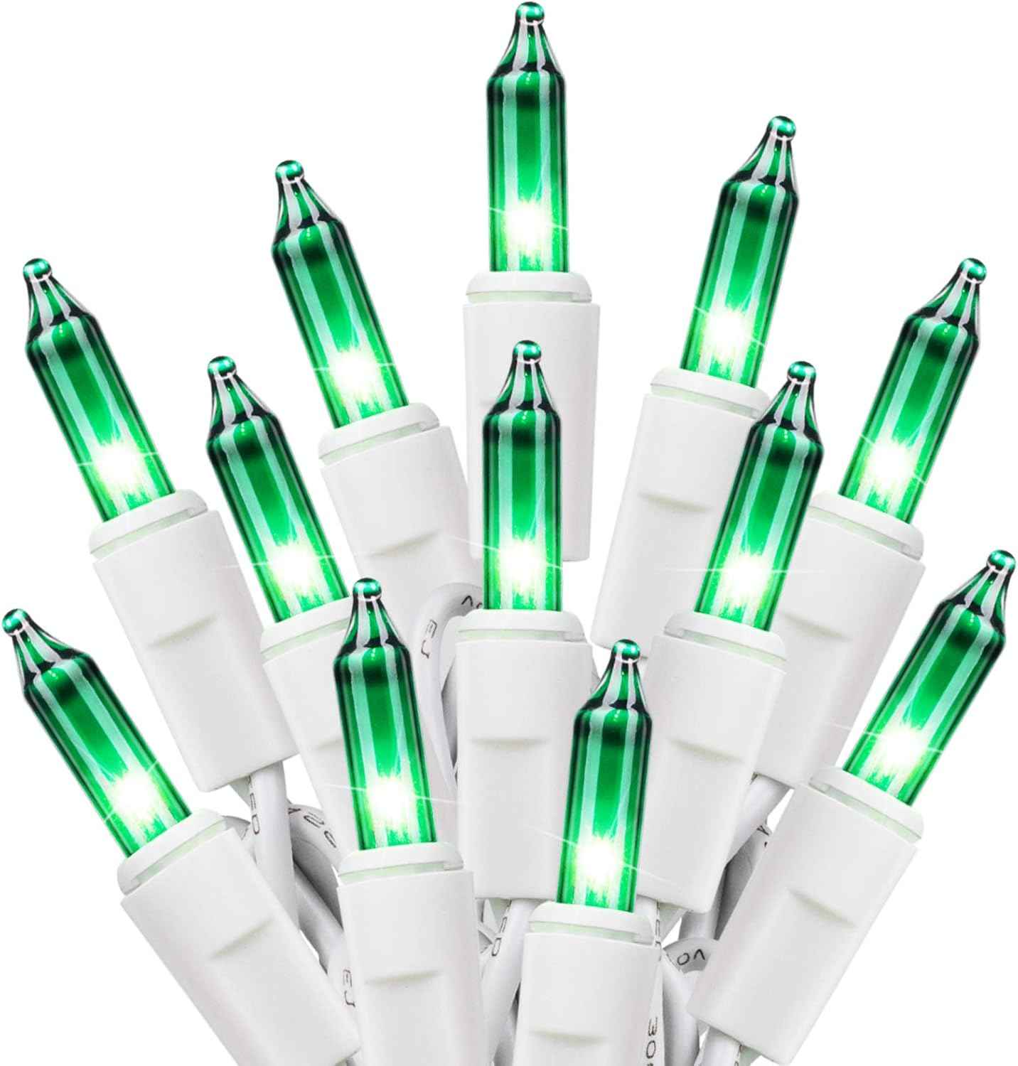 Christmas Pink Mini String Lights - 100 Count 25 Feet Detachable Incandescent Bulb Waterproof Fairy Lights Plug in for Indoor Outdoor Party Patio Xmas Tree Valentine's Day Decoration, White Wire