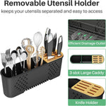 Large capacity stainless steel dish drying rack for kitchen counter