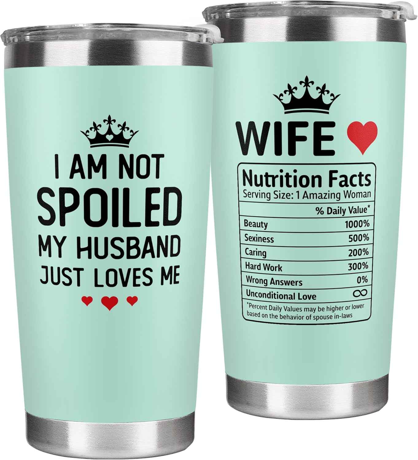 Gifts for Wife - Wife Gifts from Husband - Wedding Anniversary for Women, Valentines, Birthday Gift Ideas, Mothers Day, Christmas Gift for Her - Romantic Cup for Her - 20 Oz White Tumbler