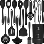 BPA-Free Silicone Cooking Utensils Set, 446°F Heat Resistant, Nonstick Cookware, 8-Piece Kitchen Gadgets