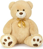 MaoGoLan Giant Teddy Bear 4 Feet,Adorable and Cuddly Big Bear Stuffed Animal 47", Classic Teddy Bear Plush Gift Decoration for Baby Shower,Party,Birthday,Valentines Day,Tan
