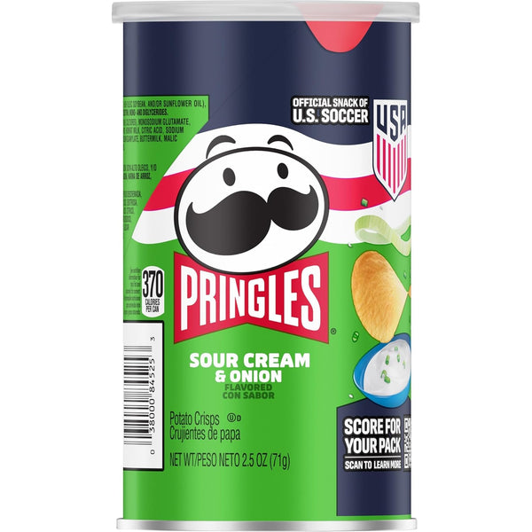 Sour Cream and Onion Flavored Pringles Potato Crisps, 12 Cans, 1.88 Pounds