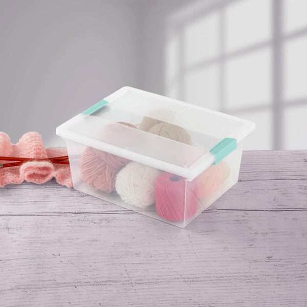 Sterilite 4-Pack Large Stackable Plastic Storage Bins with Latching Lids
