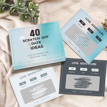 Valentines Day Gifts for Him Her Boyfriend Girlfriend, 40 Scratch Off Date Ideas Bridal Shower Gifts, Stocking Stuffers Anniversary Engagement Wedding Present for Men Women Husband Wife Couple Games