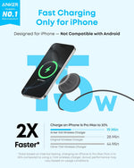 Anker Zolo Magnetic Wireless Charger, Qi2 Certified 15W MagSafe-Compatible Wireless Charging Pad, for iPhone 17/16/15 Series, AirPods, and More (Not for Pixel, Adapter Not Included) (Black, 2 Pack)