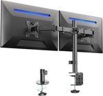 vivo dual monitor desk mount heavy duty fully adjustable steel stand black