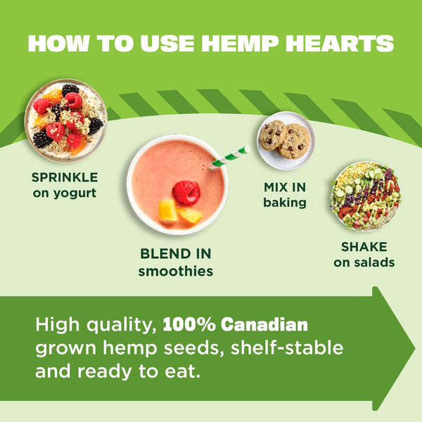 Manitoba Harvest Organic Hemp Seeds, 18oz, 10g Plant Based Protein and 12g Omega 3 & 6 per Serving, Smoothies and Salads