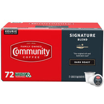 Community Coffee Signature Blend 72 Count Coffee Pods Dark Roast Compatible with Keurig 2.0 K-Cup Brewers