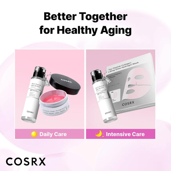 cosrx 6x peptide collagen booster toner serum for all skin types with copper peptides, niacinamide, and hyaluronic acid, 150ml