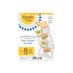 Simple Mills Almond Flour Crackers Snack Packs, Sea Salt, Gluten Free, Flax Seed, Sunflower Seeds, Corn Free, Good for Snacks, 6.5 oz, Pack of 2 (8 Bags per Box)