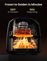 COMFEE' Compact 2.1 Quart Air Fryer with 12 Presets Menu Options, Adjustable Timer & Temperature Control 180-400 degrees F, Dishwasher-Safe Nonstick Fry Basket
