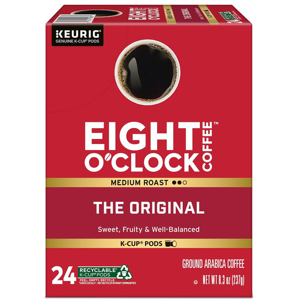 Eight O'Clock Coffee The Original Single-Serve Keurig K-Cup Pods Medium Roast Coffee Pods 96 Count
