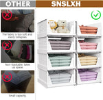 5 Pack Stackable Closet Storage Baskets for Laundry Room Wardrobe Storage