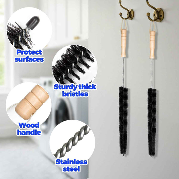 304 Stainless Steel Dryer Vent Cleaner Kit 2 Pack Household Cleaning Supplies