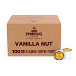 Don Francisco's Vanilla Nut Flavored Coffee Pods, 100 Count, Medium Roast, Keurig Compatible