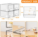 Clear Stackable Storage Drawers for Organizing and Storage