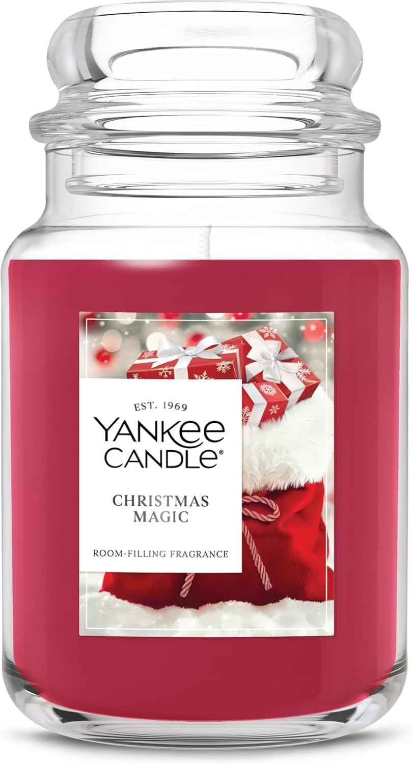 Yankee Candle Christmas Eve Scented Candle, 22oz Large Jar with up to 150 Hour Burn Time, Giftable, Holidays