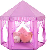 Monobeach Princess Tent Girls Large Playhouse Kids Castle Play Tent with Star Lights Toy for Children Indoor and Outdoor Games, 55'' x 53'' (DxH)