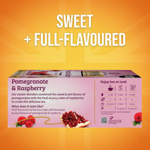 Twinings Pomegranate & Raspberry Herbal Tea Individually Wrapped Bags, 100 Count, Naturally Caffeine-Free