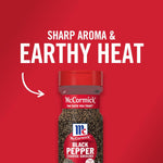 McCormick Coarse Ground Non GMO Black Pepper, Hand-Harvested, 3.12 oz