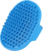 Pet Hair Removal Gloves for Dogs and Cats - 2-in-1 Deshedding Brush Massage Mitt for Shedding Control and Safe Pet Grooming 2-Pack (Blue)