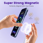 25W Magnetic Wireless Charger: Fast Charging Pad for iPhone 17 16 15 14 13 12 Pro Max, Samsung Galaxy S26 S25, Google Pixel 10, AirPods-Slim Portable for Travel Bedside Office-White 2 Pack