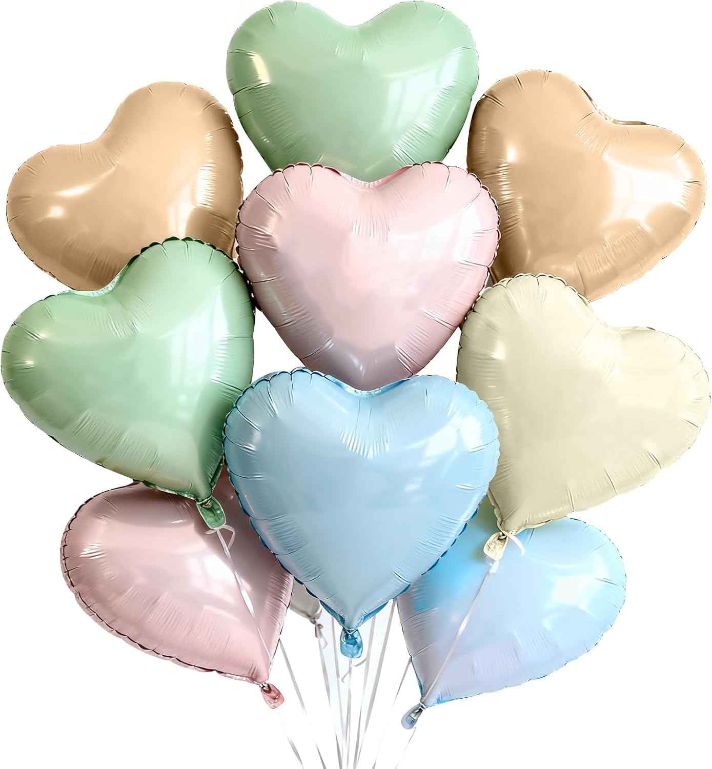 TONIFUL 30Pcs 18 Inch Red Heart Balloons Valentine’s Day Heart Shape Foil Mylar Balloons Decoration for Romantic Valentine's Day Wedding Bridal Shower Anniversary Engagement Party Supplies