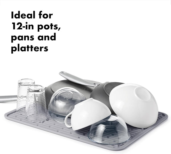 Large Silicone Drying Mat for Air Drying Hand-Washed Dishes and Cookware