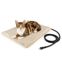 NICREW Pet Heating Pad for Dogs and Cats, Heated Cat Bed with Steel-Wrapped Cord and Soft Fleece Cover, 17.7 x 15.7 Inches, 30 Watts