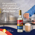 Torani Vanilla Flavored Coffee Syrup, 25.4 Fl Oz, Pump Included, Versatile Sweetener