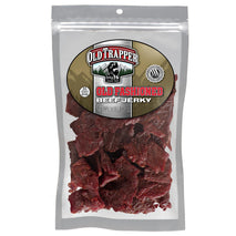 Old Trapper old fashioned beef jerky, tender meat snacks with 11 grams of protein, zero grams of fat, and 70 calories per serving