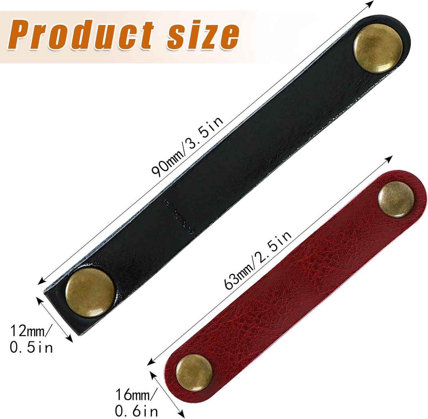 25Pcs Leather Headphone Cord Organizer Straps, Cable Holder Management for Organizing Portable Cable Earphone Wires, Stocking Stuffers Gifts for Men