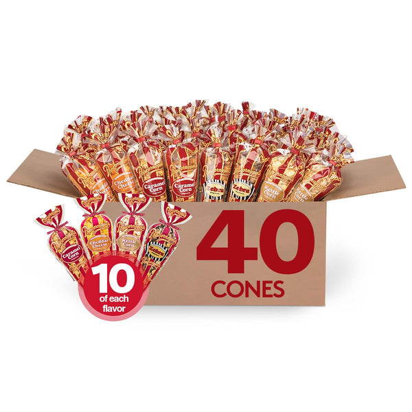 Popcorn Variety Pack with 12 Mini Cones
