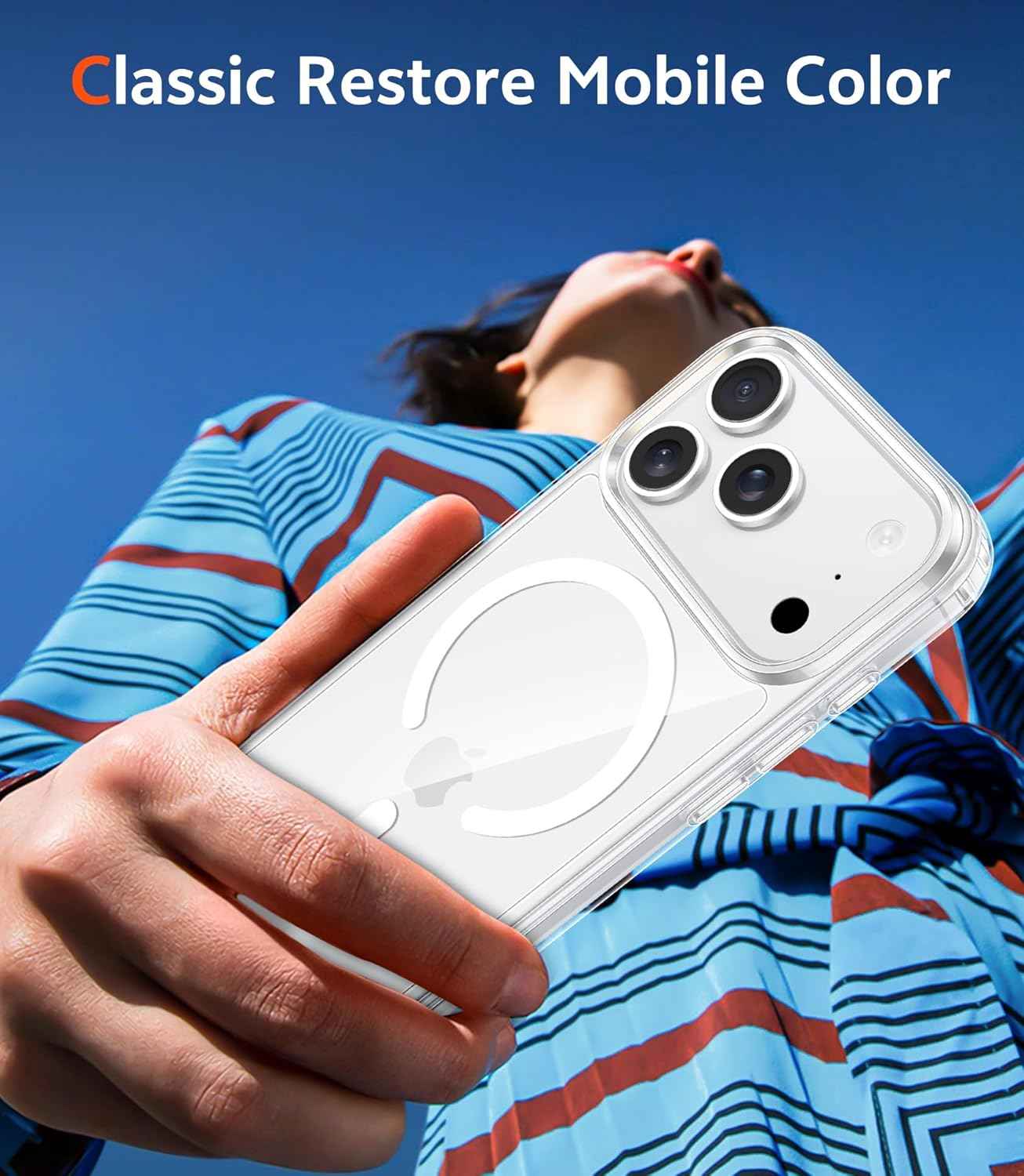 FNTCASE for iPhone 17 Pro Case, Compatible with Magsafe, Clear Transparent Magnetic Shockproof Protective Rugged Phone Cover with Screen Protector - 6.3 inch (A-Clear)