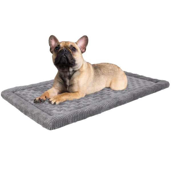 dog-crate-pad-30x19-inch-gray-memory-foam-small-medium-dog-bed-mat-grey-washable