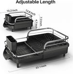 Expandable Stainless Steel Dish Drying Rack for Kitchen Counter